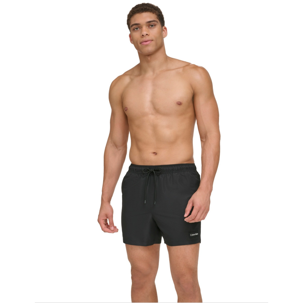 Calvin Klein Men Modern Euro 5" Volley Swim Trunks Black Size XXL
